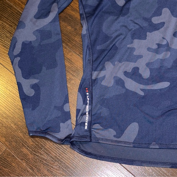 RLX Ralph Lauren USA 2016 Ryder Cup Navy Camo 1/4 Zip Pullover Men’s Size L - Picture 5 of 14